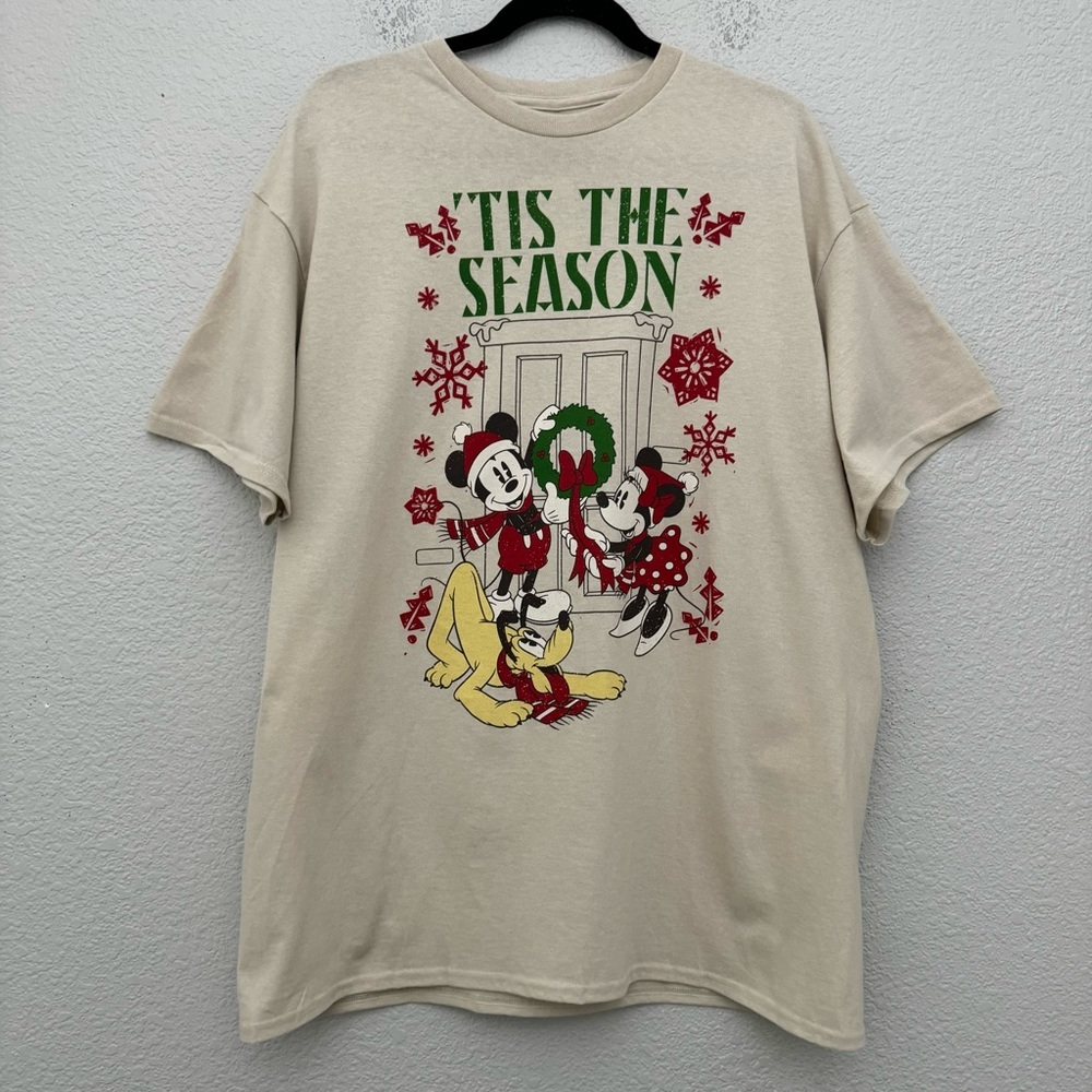 Disney Mickey Mouse‎ & Friends Tis The Season Holiday T-Shirt Size XL NWT